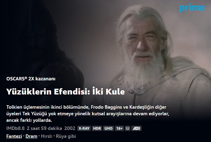 Yüzüklerin Efendisi: İki Kule (2002)