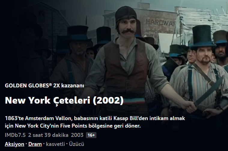 New York Çeteleri (Gangs of New York) - 2002