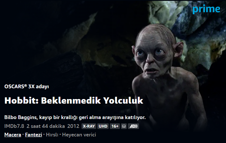 Hobbit: Beklenmedik Yolculuk (2012)
