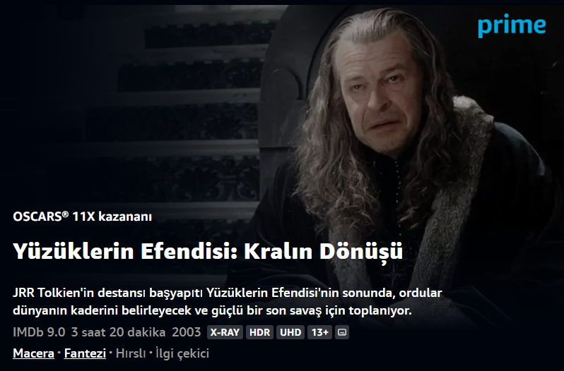 Yüzüklerin Efendisi: Kralın Dönüşü (2003)